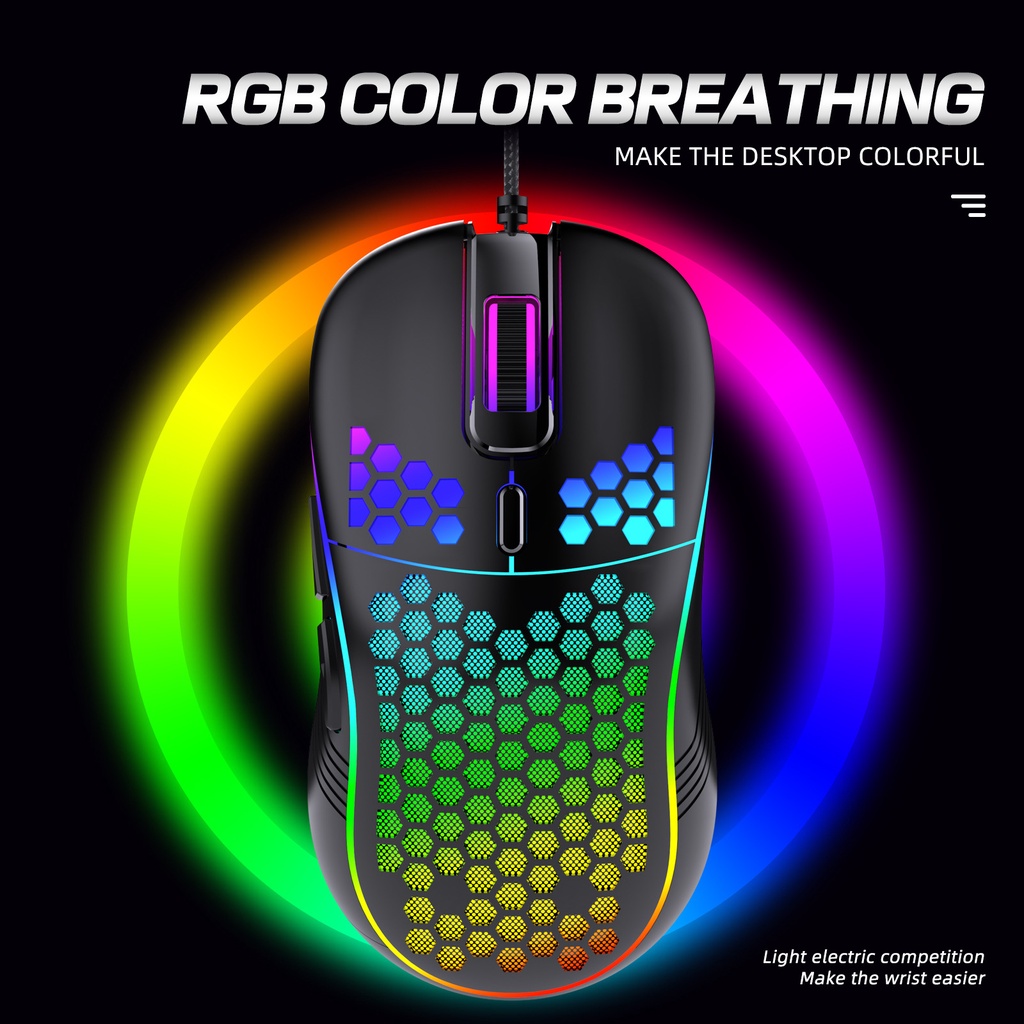 Chuột Chơi Game Có Đèn LED RGB PMW3389 7200DPI 60g Chất Lượng Cao