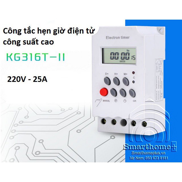 Công tắc hẹn giờ kg316t bật tắt tự động 17 chương trình timer hẹn giờ ổ cắm hẹn giờ kg316t-ii