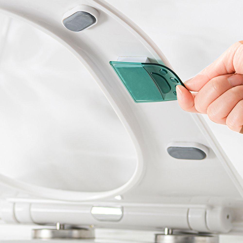 Dụng Cụ Nâng Bệ Ngồi Toilet Bằng Nhựa Trong Suốt Tự Dính Tránh Chạm Tay Cầm Hình Chân Mèo