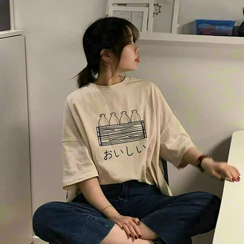 Áo thun tay lỡ nữ - freesize dưới 57kg SNT006