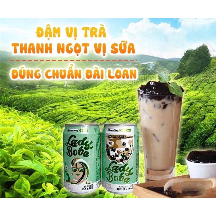 Trà sữa lon Đài Loan có trân châu, thạch - Trà sữa tự pha uống liền, đồ ăn vặt