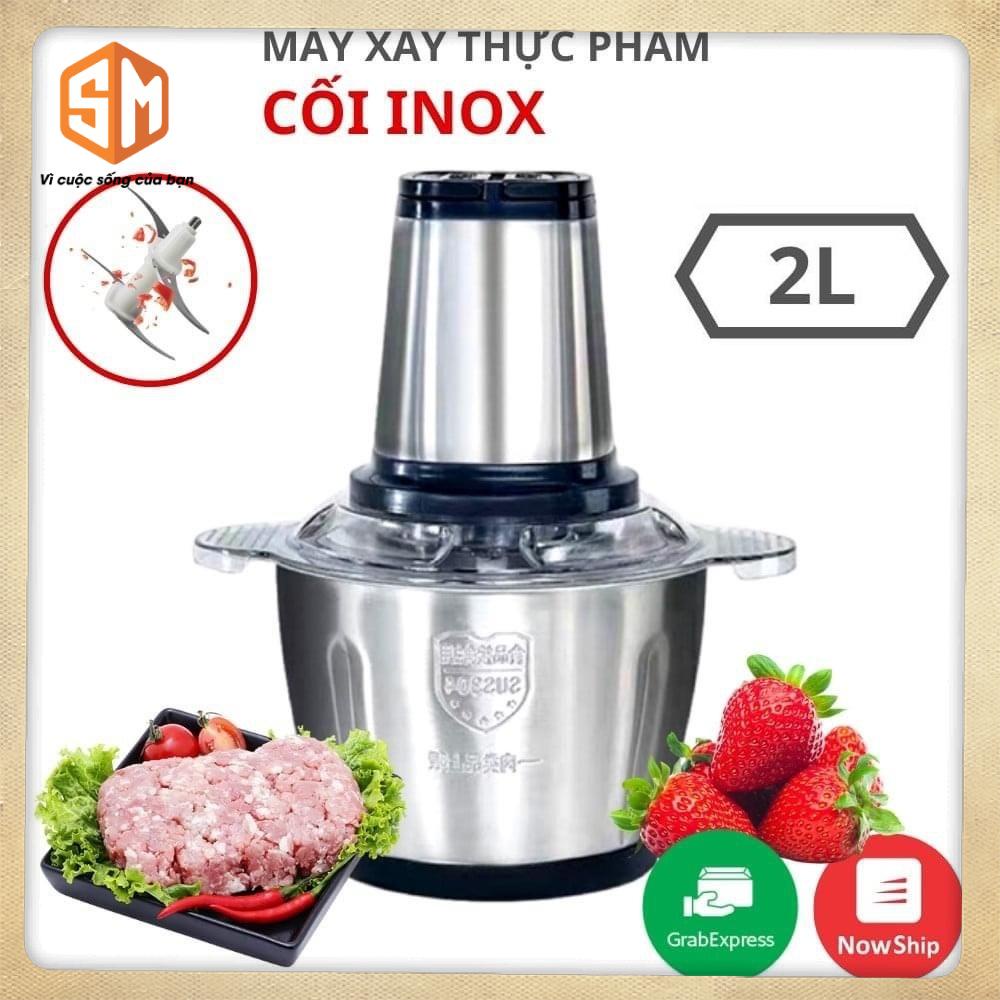 MÁY XAY THỊT ĐA NĂNG CỐI INOX 304 DUNG TÍCH 2L - BH 6 THÁNG