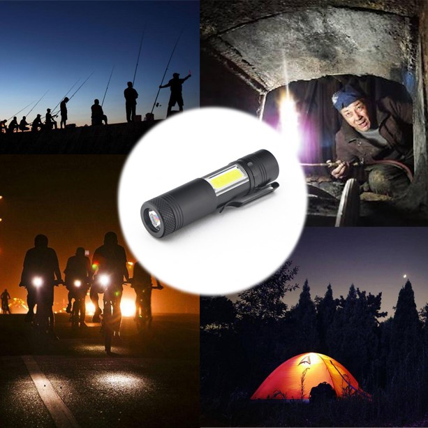 Đèn Pin Bóng Led Q5 Cob 14500 Hoặc Aa