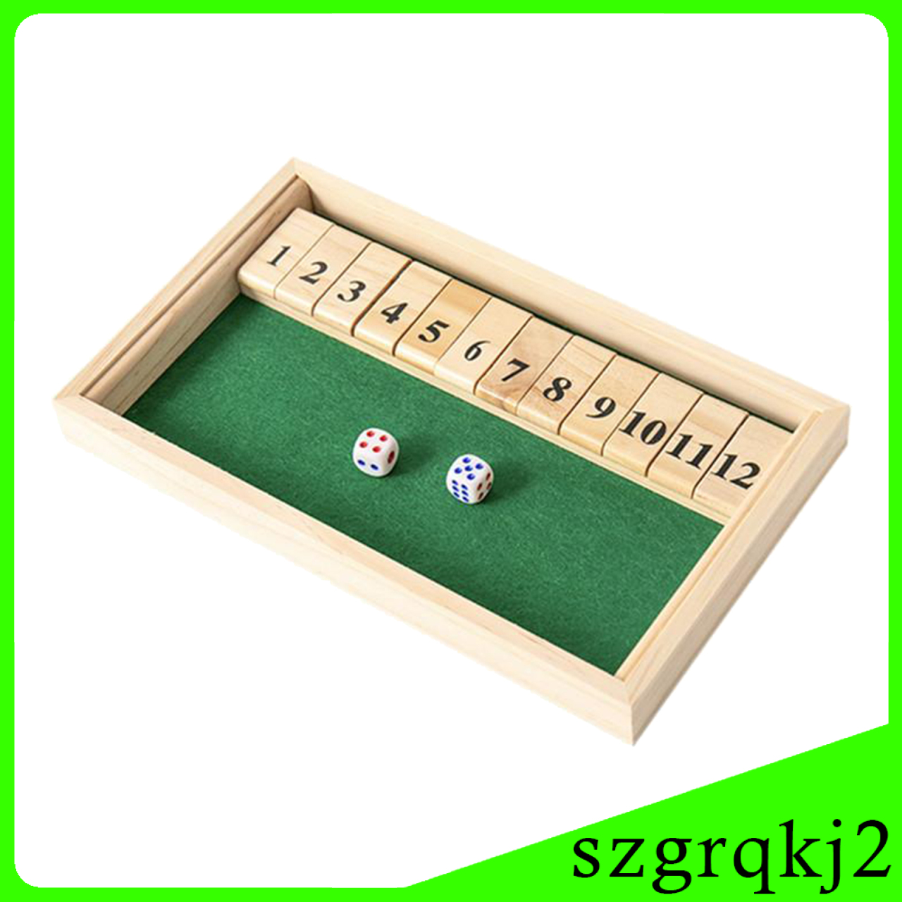 Newest Shut The Box Game - 12 Numbers Wooden Dice Game Wooden Number Board Game