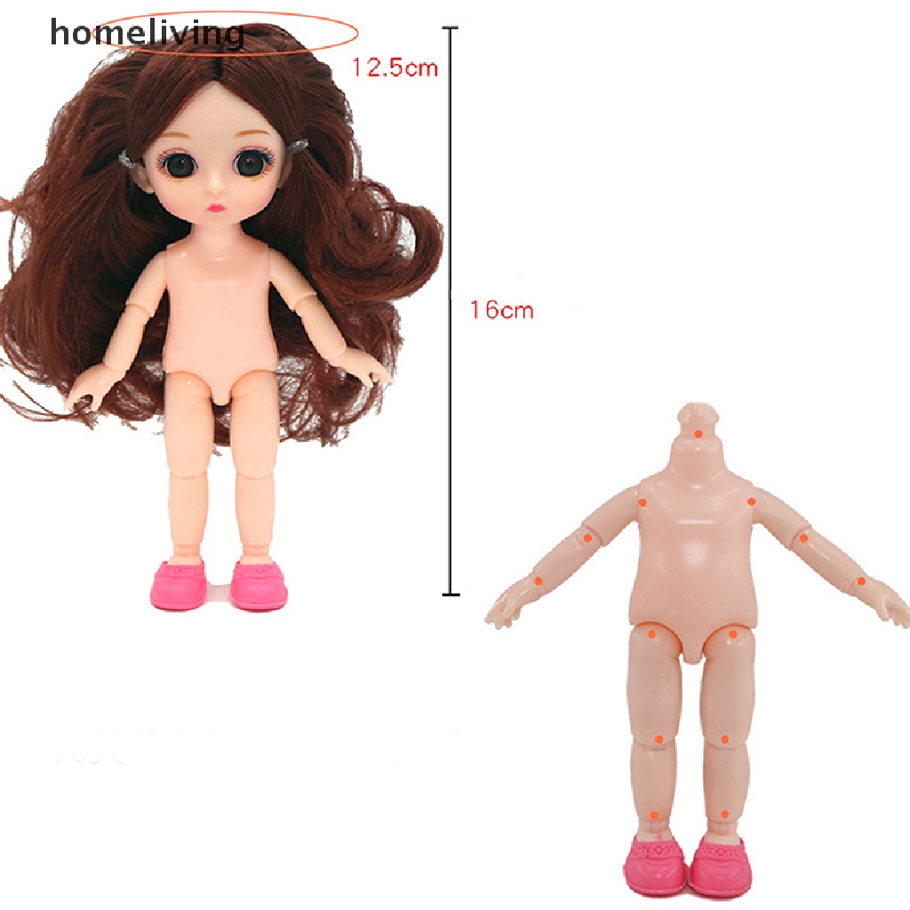 Búp bê BJD 13 16cm có khớp động dễ thương xinh xắn đáng yêu