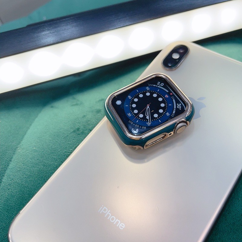 ốp viền đồng hồ apple watch 1/2/3/4/5/6 viền bóng màu