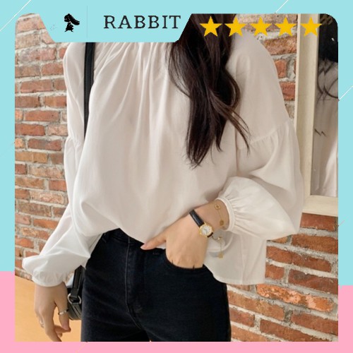 [Mã FAMAYWA giảm 10K đơn 50K] Áo sơ mi cổ cao viền ren_A04