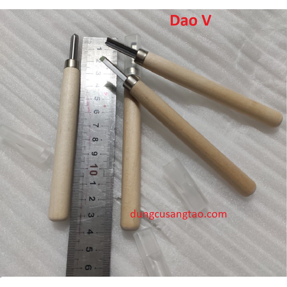 Dao tiện mũi V 5.7mm  / dao tiện mũi C 6.6mm / Dao khắc trái cây