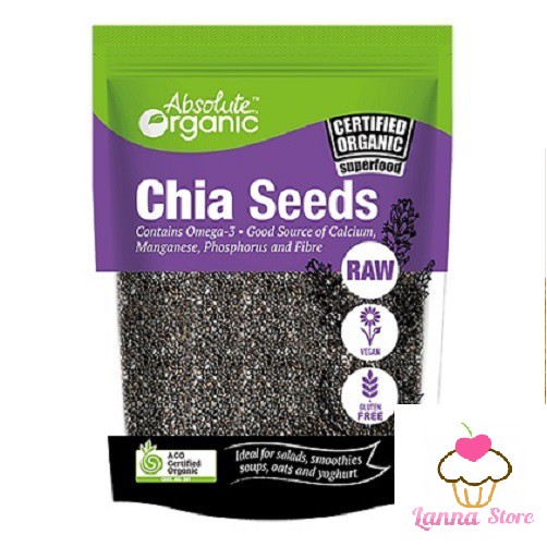 [Mã GROSALE1 giảm 8% đơn 500K] Hạt Chia Seeds Absolute Organic Gói 250G - Nội Địa Úc