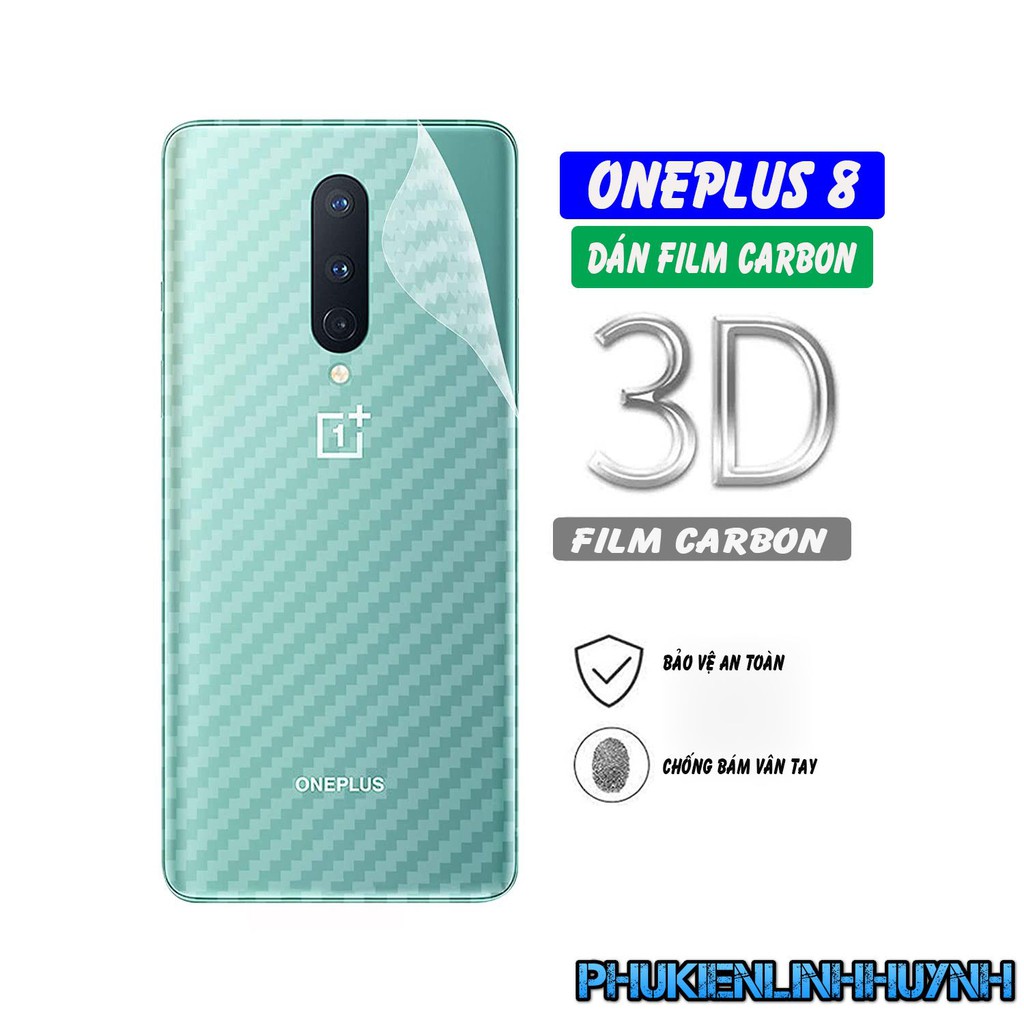 OnePlus 8_Dán Film Carbon mặt lưng chống trầy, không bám vân tay