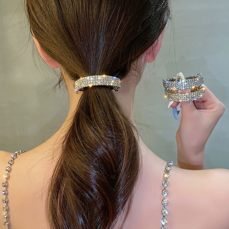 Kẹp Tóc Càng Cua Lớn Bằng Hợp Kim Đính Đá Lấp Lánh Cho Trang Trí Tóc Barre