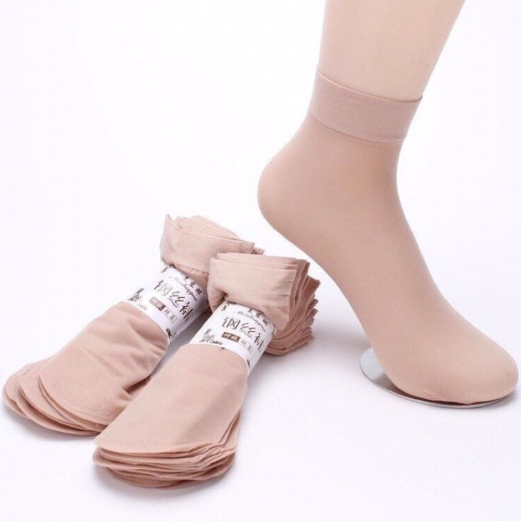 Set 10 Đôi Tất Giấy Da Chân Hàn Quốc Mỏng Siêu Dai Cho Nữ Màu Da