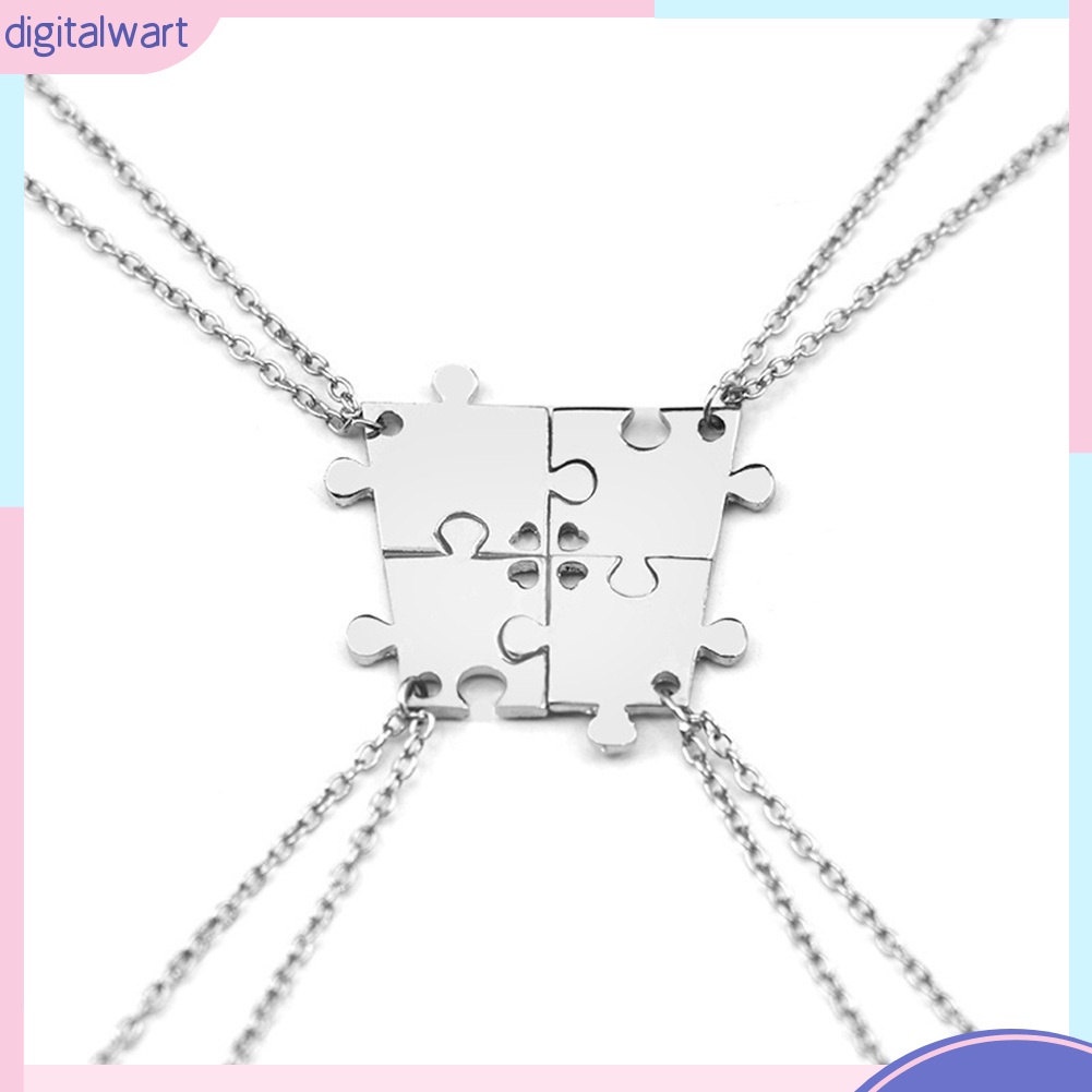 Set 4 dây chuyền mảnh ghép cho các thành viên trong gia đình