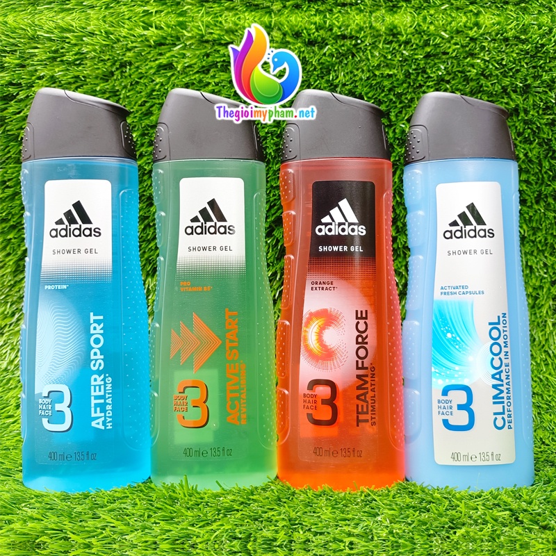 Dầu Gội Sữa Tắm Sữa Rửa Mặt Adidas 3 Trong 1 Tắm Gội Toàn Thân 400ml