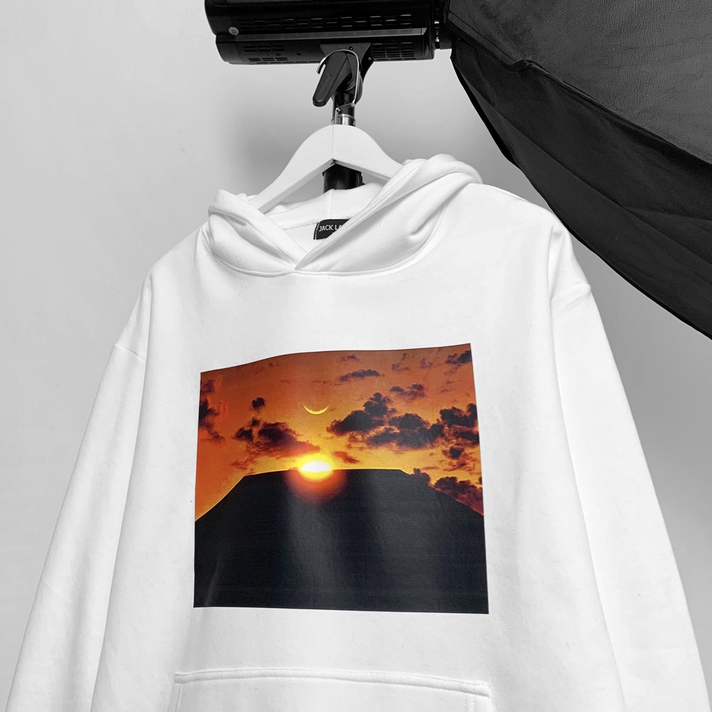 Áo Hoodie JL Oversize Sunset, JACKLANE, Áo nỉ chui đầu Unisex Jack Lane