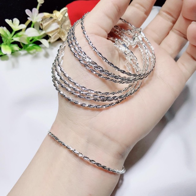 LẮC TAY BẠC NỮ BẠC ITALY 925