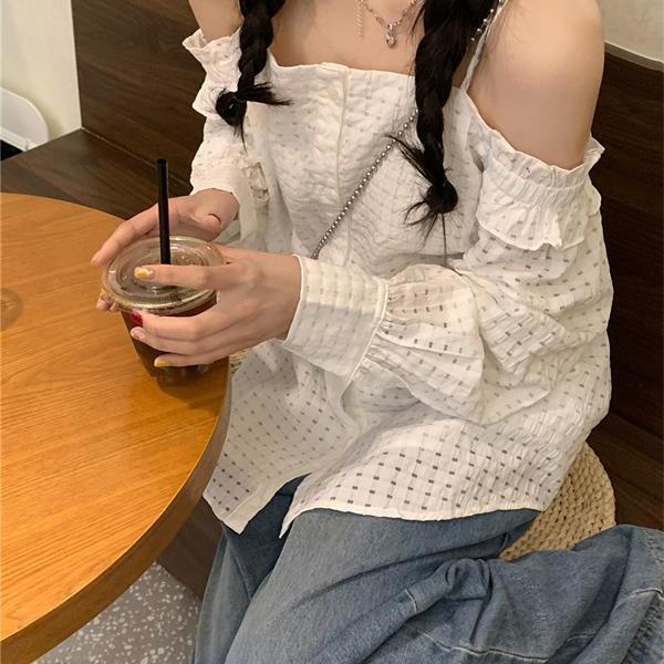 Áo Trễ Vai Tay Dài Thời Trang Dành Cho Nữ