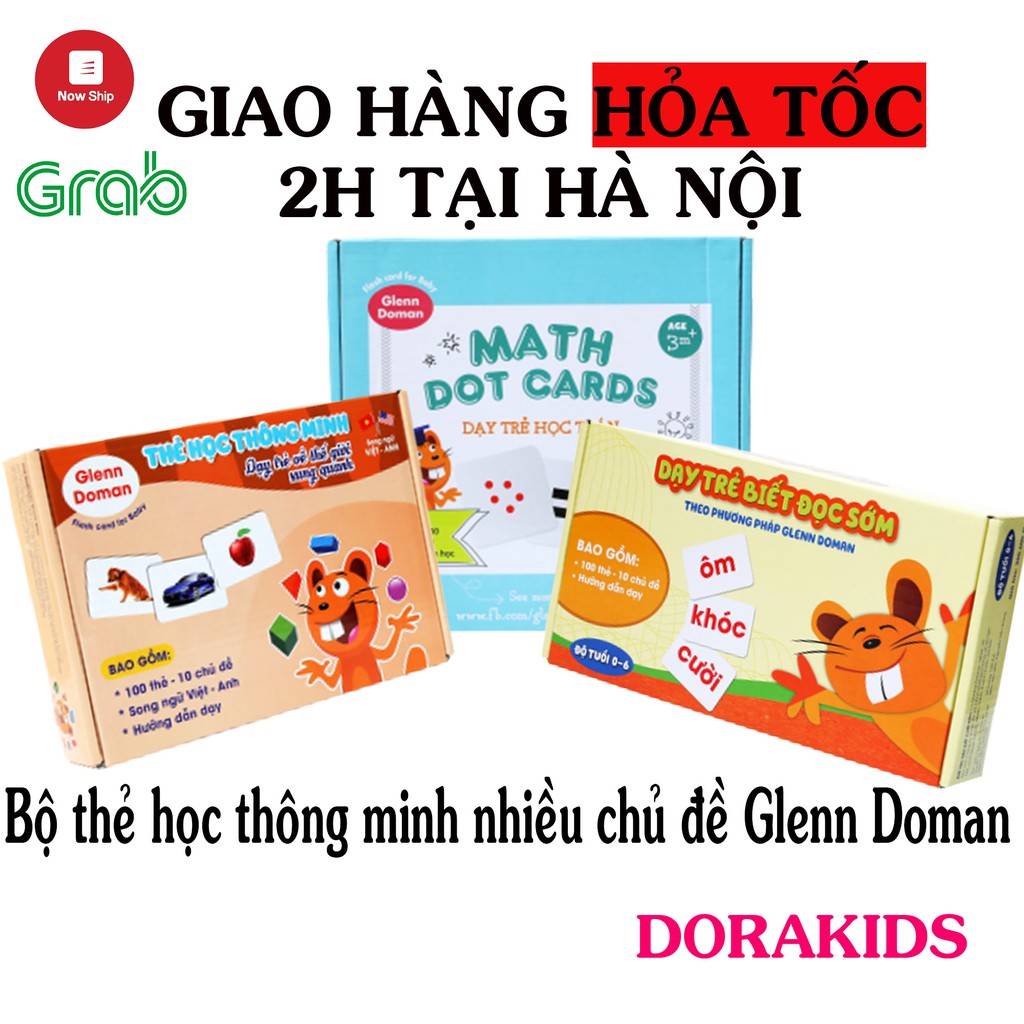 Combo 2 bộ thẻ học thông minh cơ bản chuẩn Glenn Doman dành cho bé từ 0-6 tuổi chất liệu Ivory cao cấp