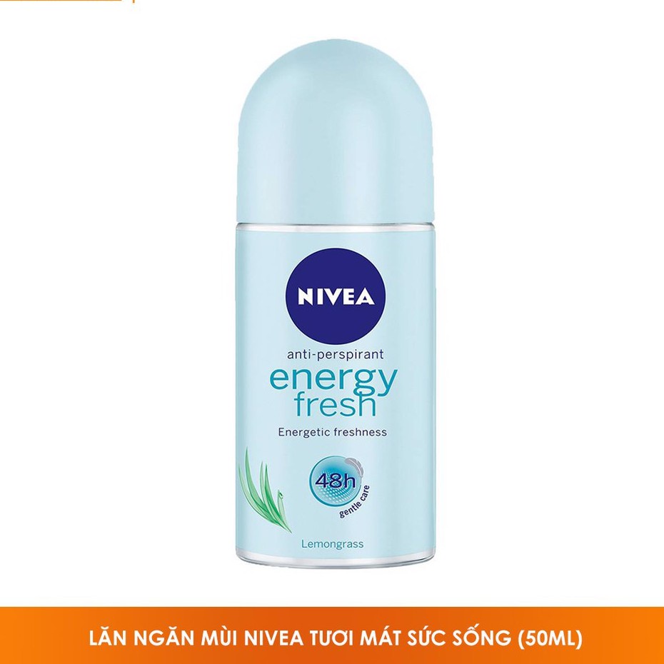 Lăn Ngăn Mùi Nivea Nivea Energy Fresh - Tươi Mát Mịn Màng 50ml