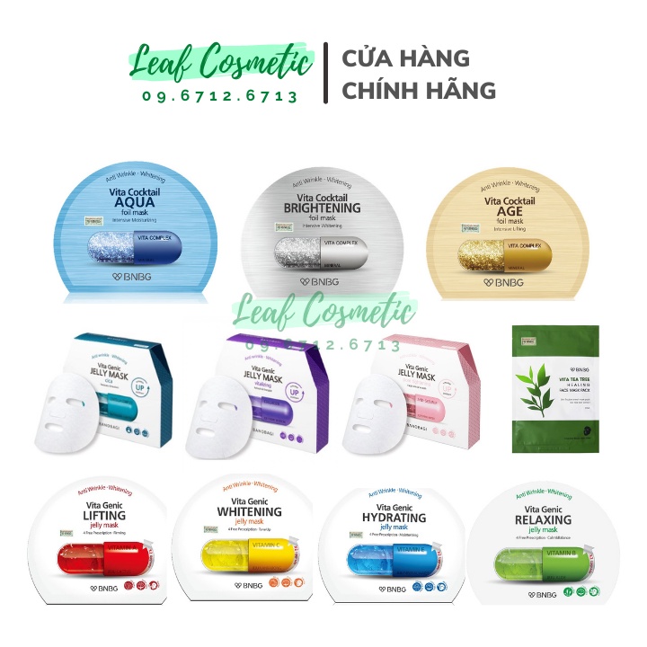 [ Chính Hãng ] Mặt nạ giấy BNBG Banobagi Vita Genic Jelly Mask đủ loại