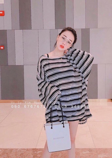 Áo Thun giấy kẻ