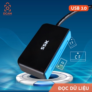 Đầu đọc thẻ nhớ tốc độ cao SSK USB 3.1 - Đọc thẻ SD, CF, micro SD