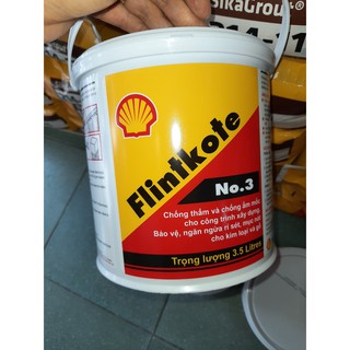Sơn chống thấm Sell Flintkote No.3 loại 3.5 lít  - Chất chống thấm gốc Bitum đàn hồi một thành phần