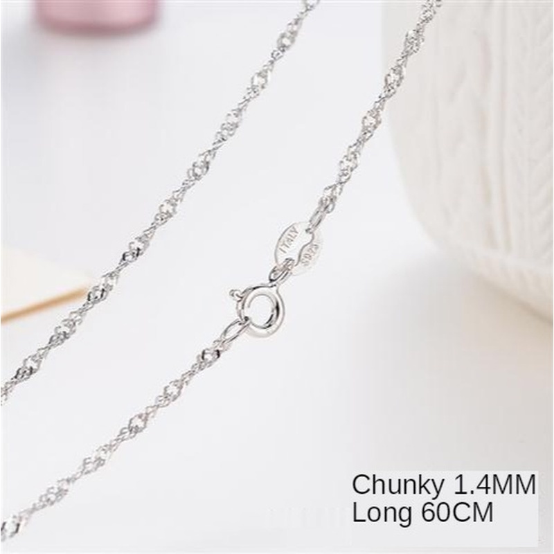 Vòng cổ bạc 925 không có mặt vòng cổ cho nữ