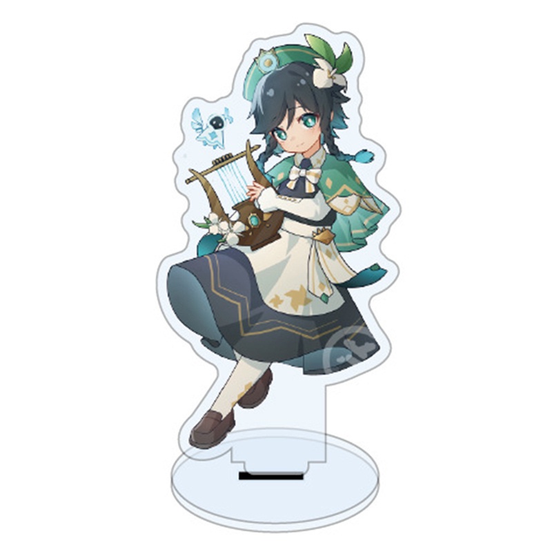 Mô hình đứng nhân vật trong game Genshin Impact cỡ 11cm bằng acrylic để bàn trang trí