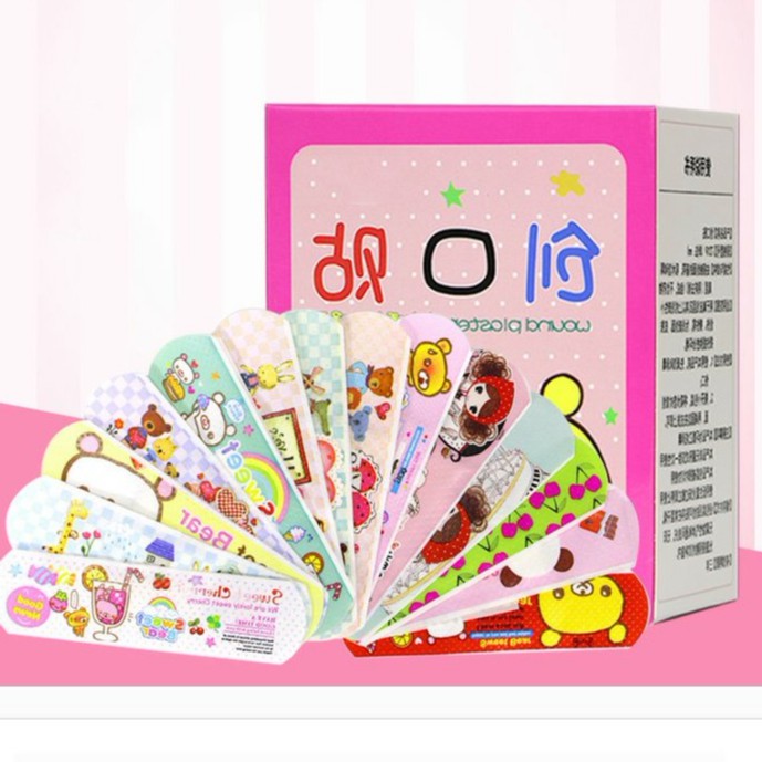 Băng dán vết thương Zilgo họa tiết so cute dễ thương - hộp HỒNG VUÔNG