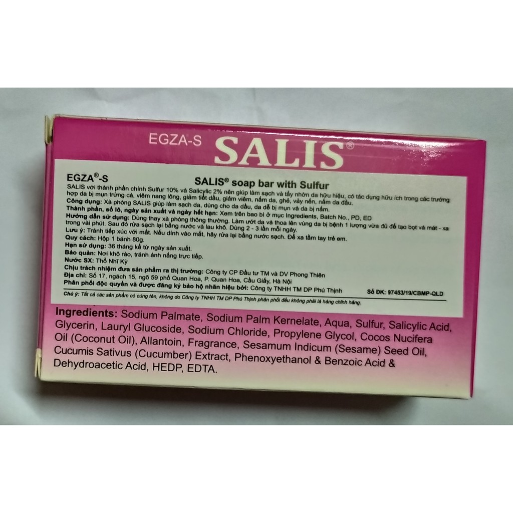 Xà bông Salis soap bar | BigBuy360 - bigbuy360.vn