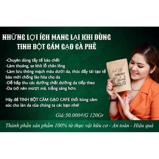 Tinh bột cám gạo cà phê tẩy da chết