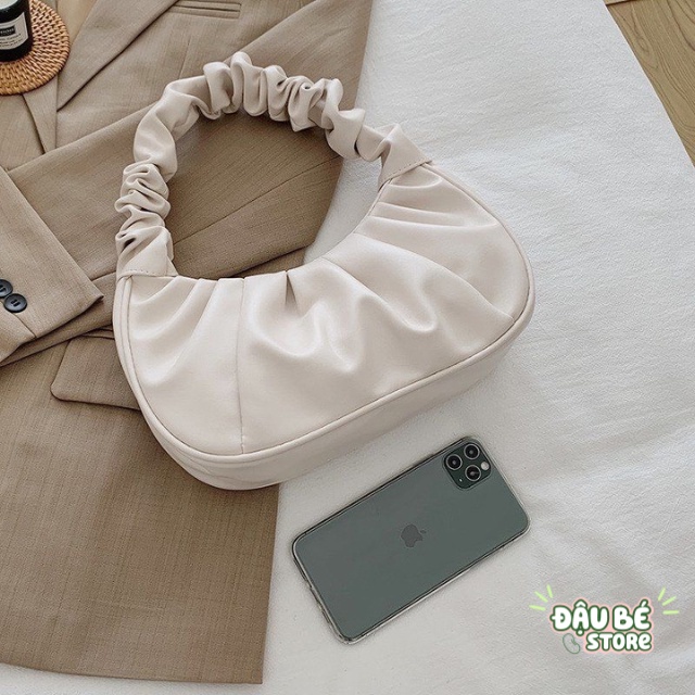 Túi Đeo Vai Nữ Màu Trơn Da Mềm Thời Trang Hàn Quốc - Túi Kẹp Nách Quai Nhúm Da PU Hottrend - Daube - PK004