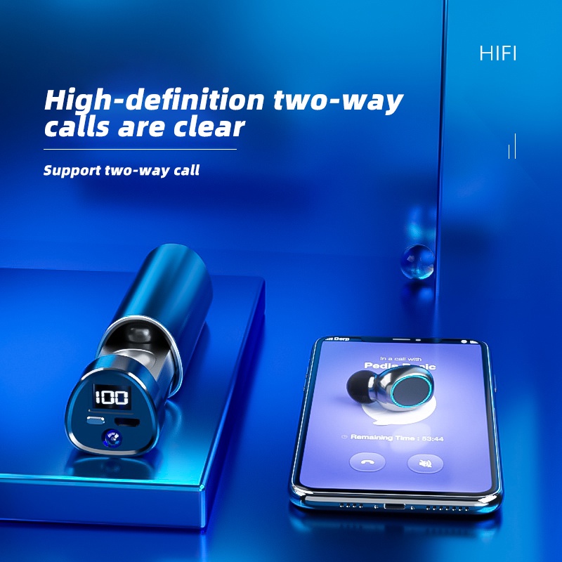 Tai Nghe Bluetooth Không Dây N21 TWS Cảm Ứng Màn Hình LED Kèm Mic