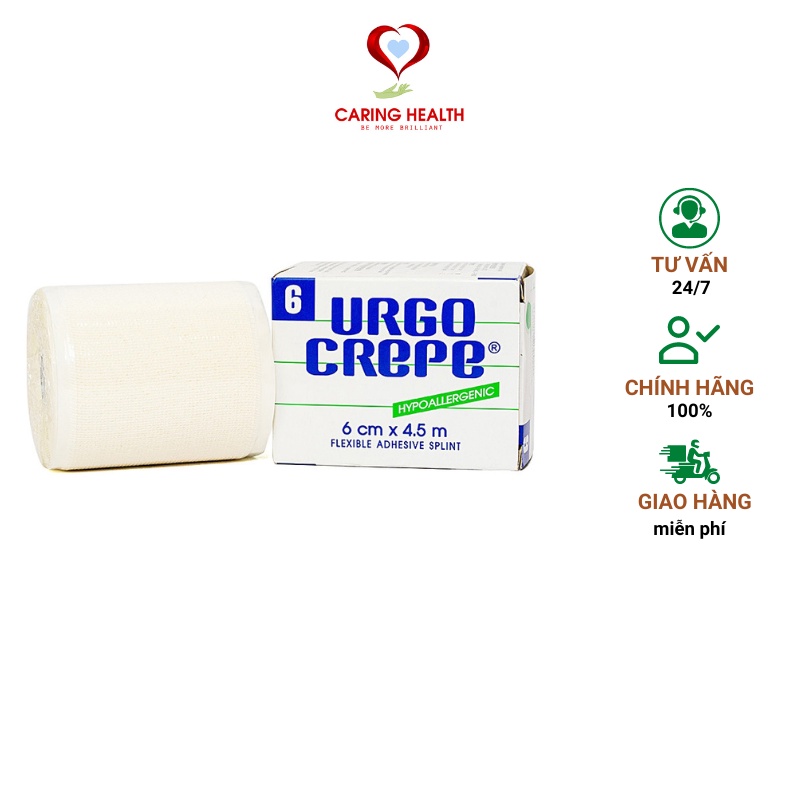 Băng keo thun co giãn Urgo Crepe các cỡ 6, 8, 10