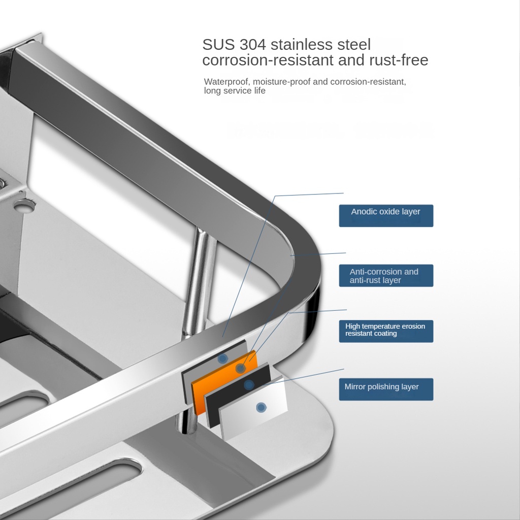 Kệ Đựng Gia Vị Dán Tường Xinkunlong Inox SUS304 Đa Chức Năng