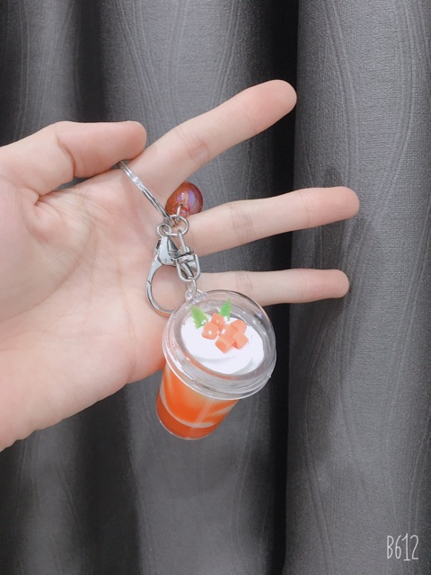 Móc khoá trà sữa siêu yêu