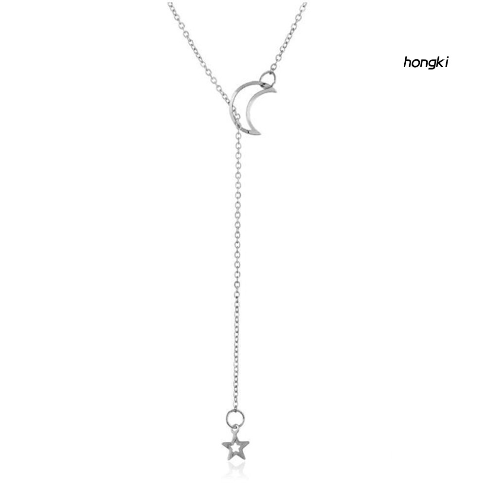 vòng cổ Hợp Kim Mặt Hình Mặt Trăng Và Ngôi Sao Thời Trang Dành Cho Nữ