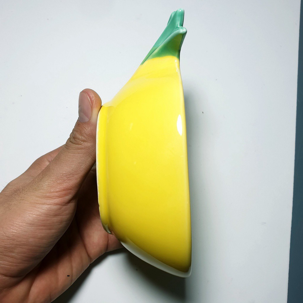 Bát Ăn Dặm Gốm Sữ Kiểu Nhật Mèo Vàng Dễ Thương, Chén Đĩa Ăn Dặm Hình Thú