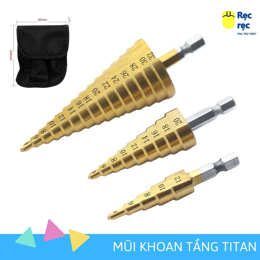 Mũi khoan tầng mạ titan 4-32mm