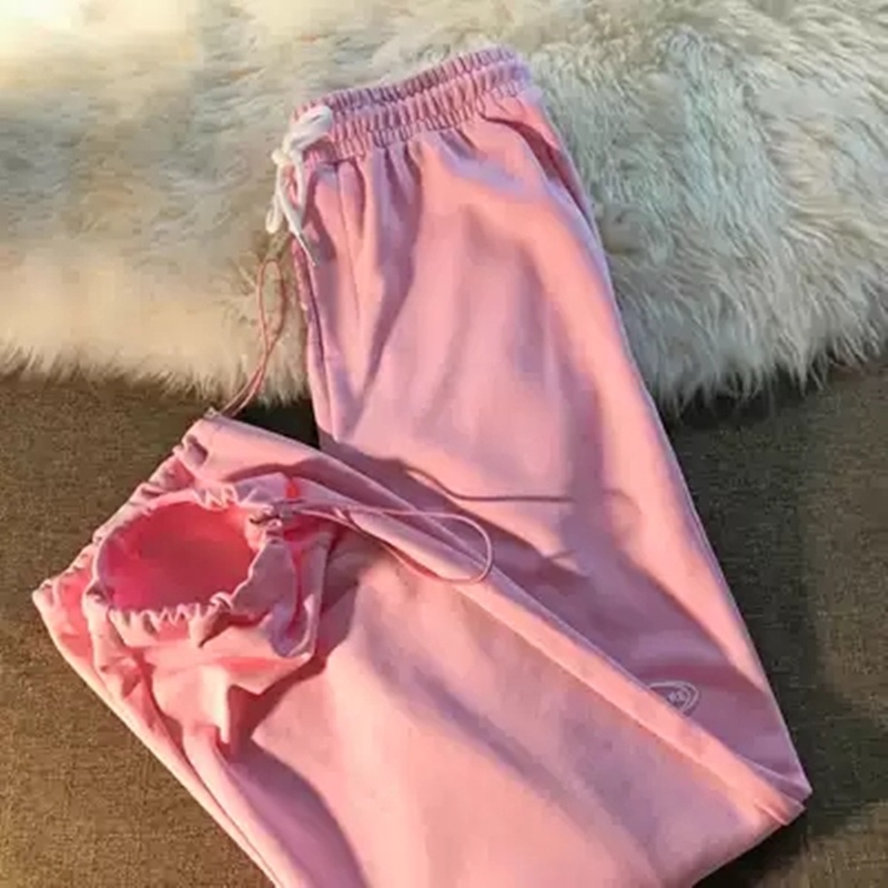 NRVP Quần Thể Thao Nữ Ống Rộng Phong Cách Đường Phố Hàn Quốc Mới