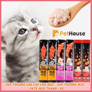Thanh pate Súp thưởng cao cấp cho mèo, chó - Súp thưởng Mixi - pate mèo thanh 15g