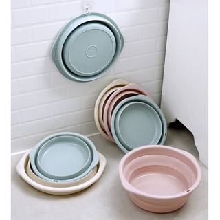 Thau chậu rửa nhựa hình tròn gấp gọn đủ màu đủ size