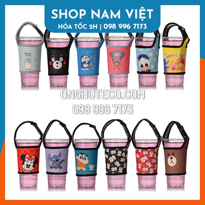 Quai Vải Xách Ly Trà Sữa Cà Phê Cách Nhiệt Mẫu Mới