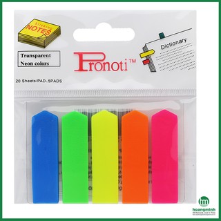 Giấy NOTE nhựa 5 màu Pronoti