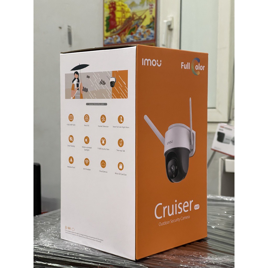 Camera Wifi PTZ 4MP IPC-S42FP-IMOU - Quay quét ngoài trời - Có màu ban đêm - Đàm thoại 2 chiều - Hàng chính hãng