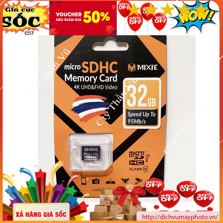 Thẻ Nhớ 32 GB và 64 GB Mixie Bảo Hành 24 tháng kholinhkienmayin