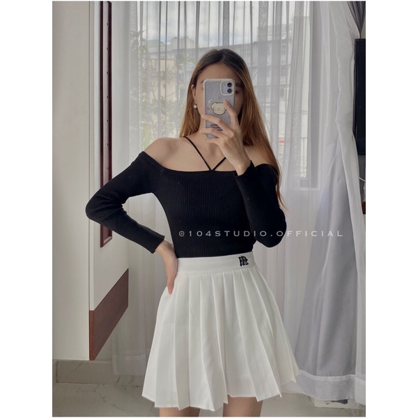Áo yếm dây mảnh tay dài