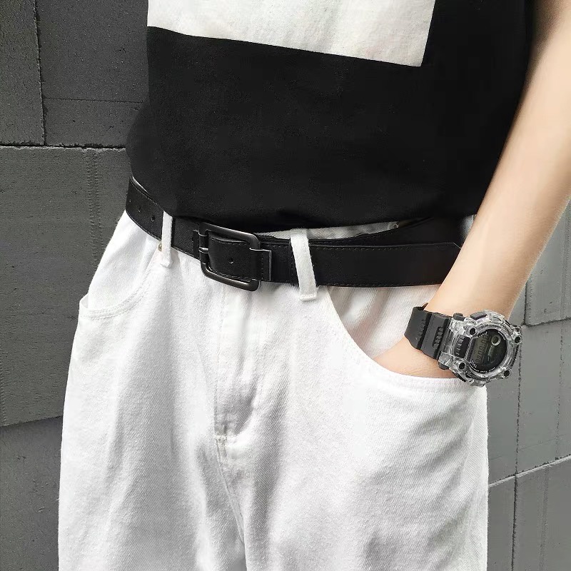 THẮT LƯNG NAM TRẺ TRUNG Phong cách Ulzzang TLN001- Dây nịt Nam mặt Vuông chữ nhật trẻ trung học sinh sinh viên đi làm