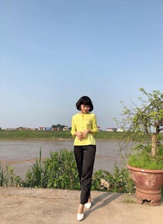 Bộ áo gấm đi chùa ( kèm video ảnh thật )